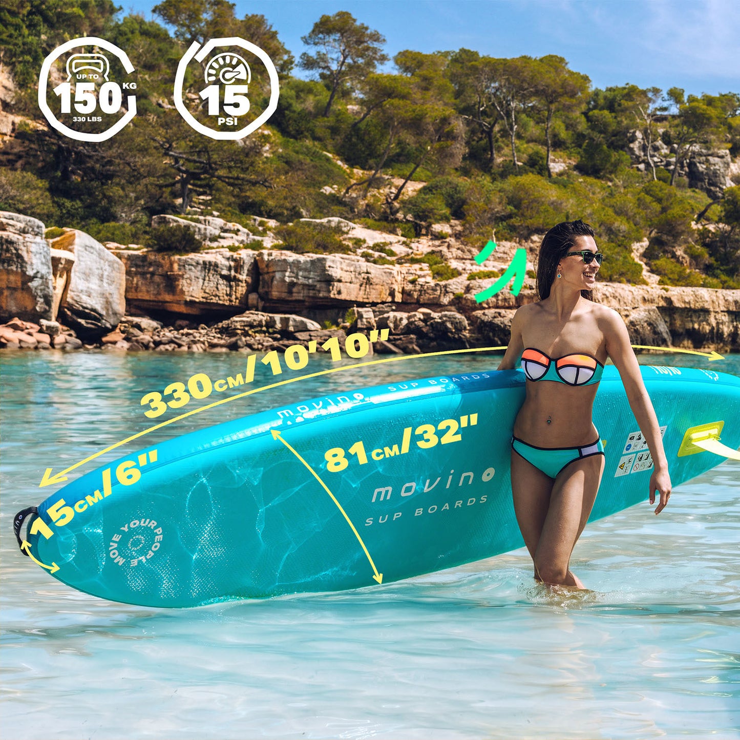 Movino GARDA Allround 10'10'' (turquesa-lima)